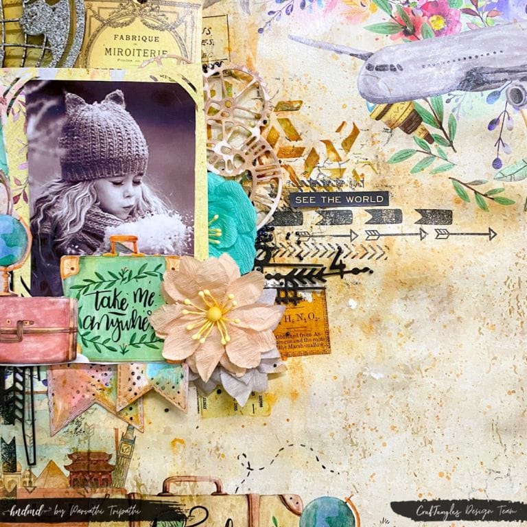 Take me Anywhere - A Wanderlust Vintage Mixed Media Layout 3 Take me Anywhere - A Wanderlust Vintage Mixed Media Layout 2