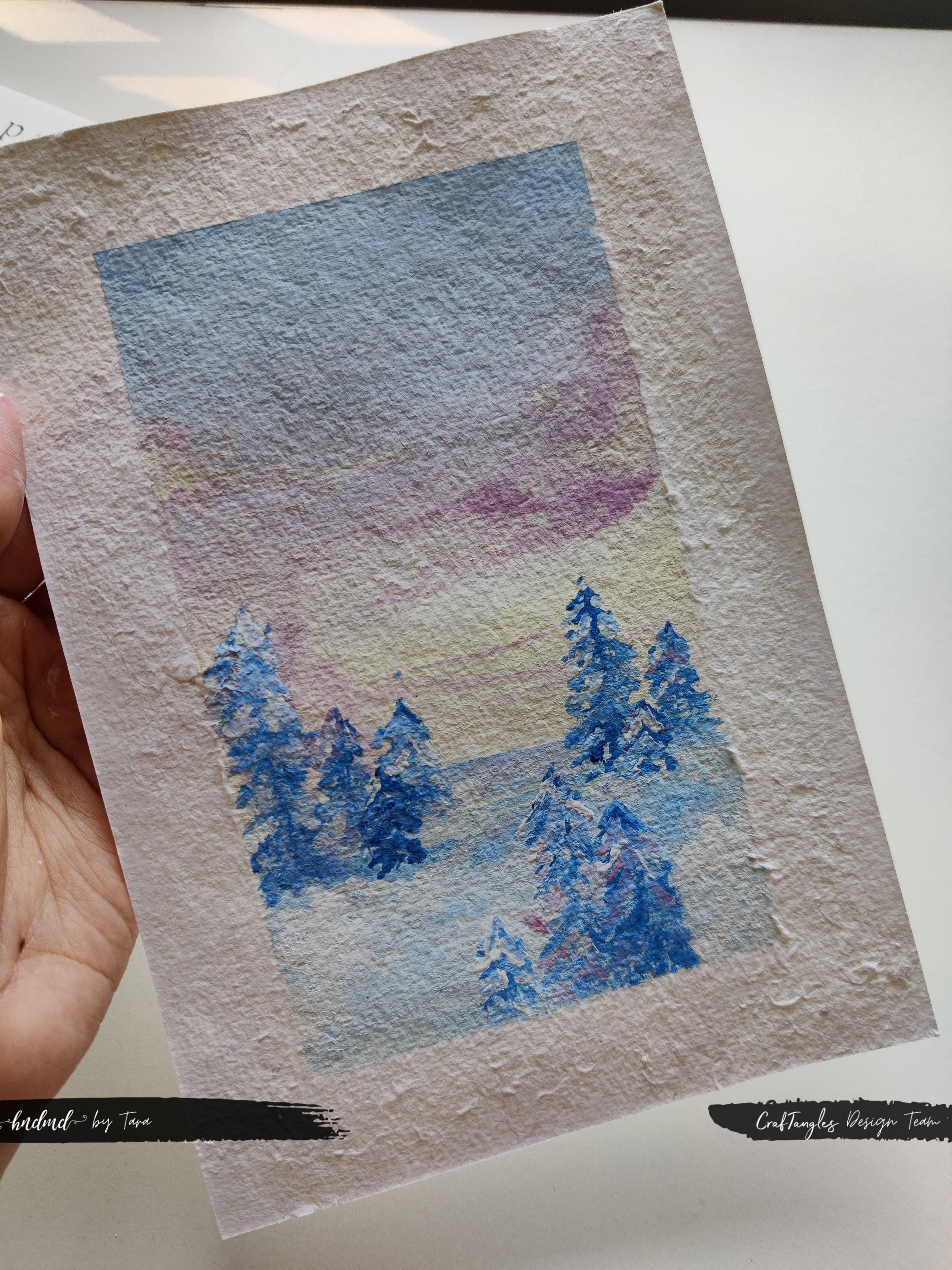 Beautiful 'Winter Land Scenery' Chalk Painting 3 winter land