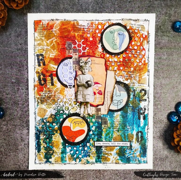 Beautiful Mixed Media Journal Page 'Circle Of Life' 2
