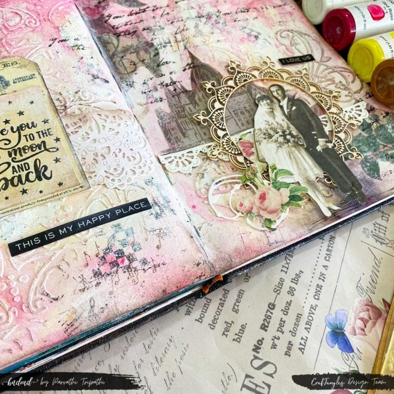 Romantic Vintage Style Art Journal Page 5 Romantic Vintage Style Art Journal Page 4