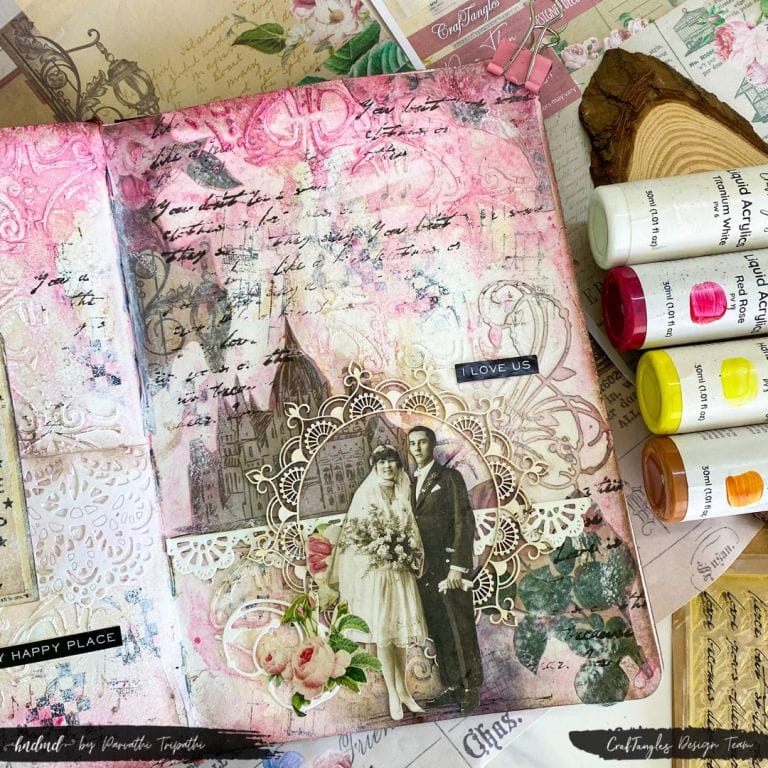 Romantic Vintage Style Art Journal Page 2 art journal