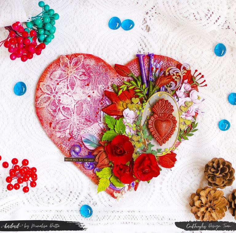 Beautiful 'Valentine Heart' Mixed Media Art 2 Beautiful 'Valentine Heart' Mixed Media Art 1