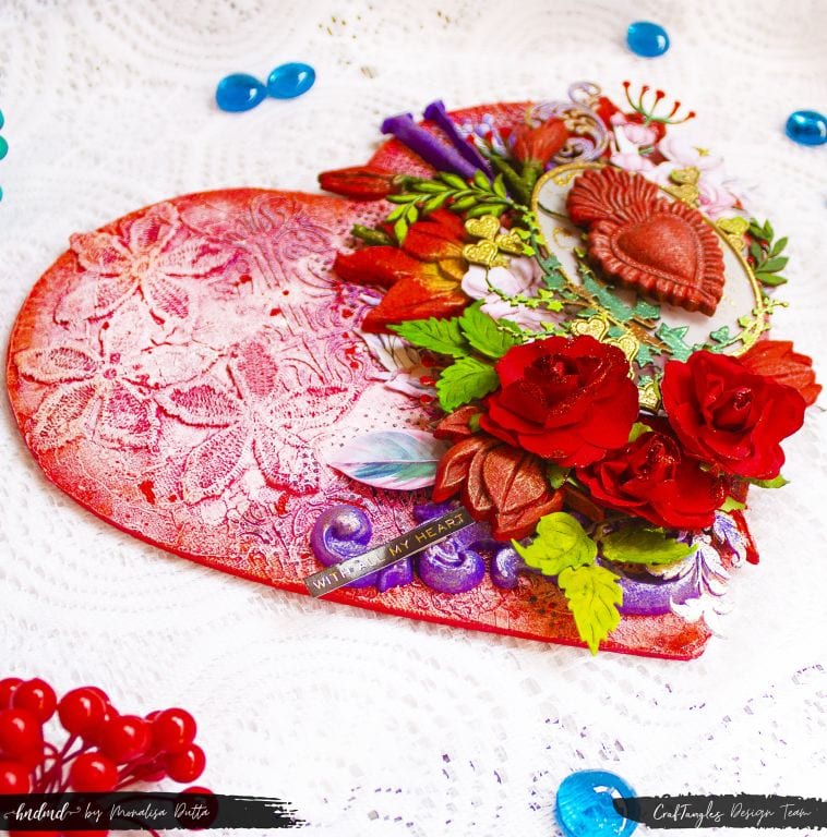 Beautiful 'Valentine Heart' Mixed Media Art 3 Beautiful 'Valentine Heart' Mixed Media Art 2