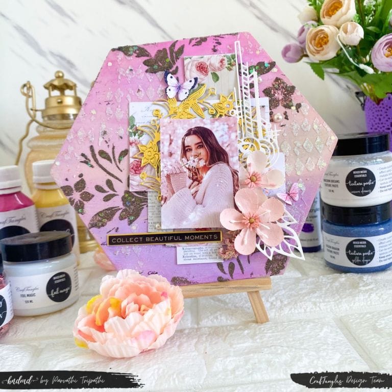 Stunning Mixed Media layout ft Unicorn and Golden Dragon Texture Pastes 5 Stunning Mixed Media layout ft Unicorn and Golden Dragon Texture Pastes 3