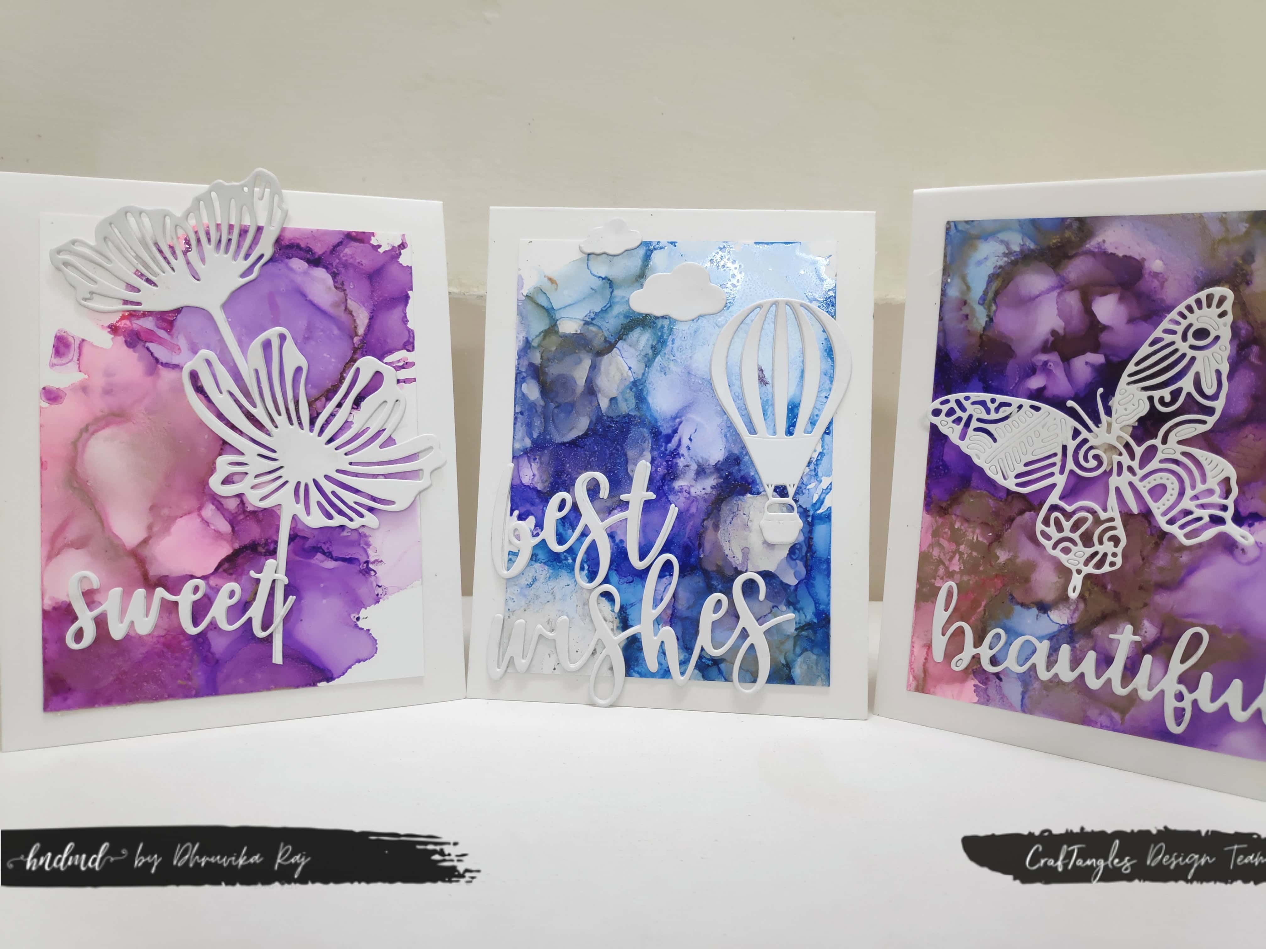 Beautiful Reusing Alcohol Ink Backgrounds for Cards 2 Beautiful Reusing Alcohol Ink Backgrounds for Cards 1