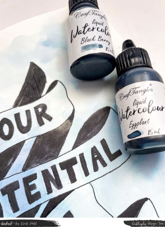 Awesome 'Blue Hues Art' Calligraphy Tutorial 3 blue hues art
