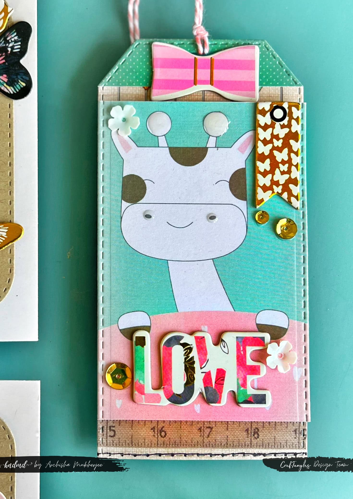 Beautiful 2 Tags and Cards Using Love Notes Element Sheets 4
