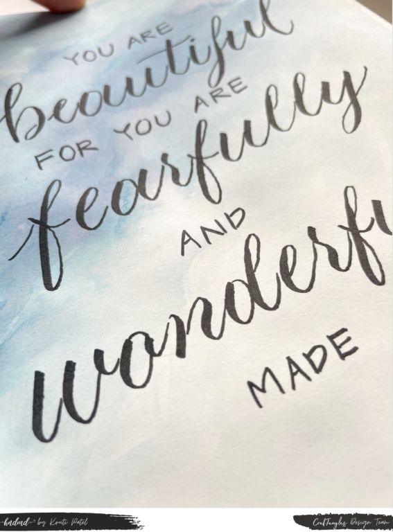 Beautiful 'Shades Of Blue' Calligraphy Tutorial 2 calligraphy