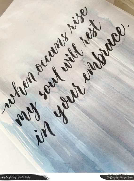 Beautiful 'Shades Of Blue' Calligraphy Tutorial 4 Beautiful 'Shades Of Blue' Calligraphy Tutorial 2