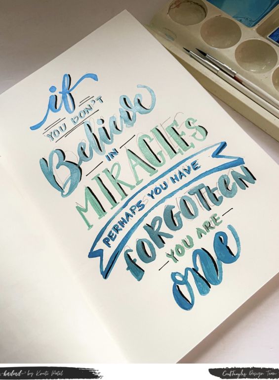 Awesome 'Blues for Life' Calligraphy Tutorial 1