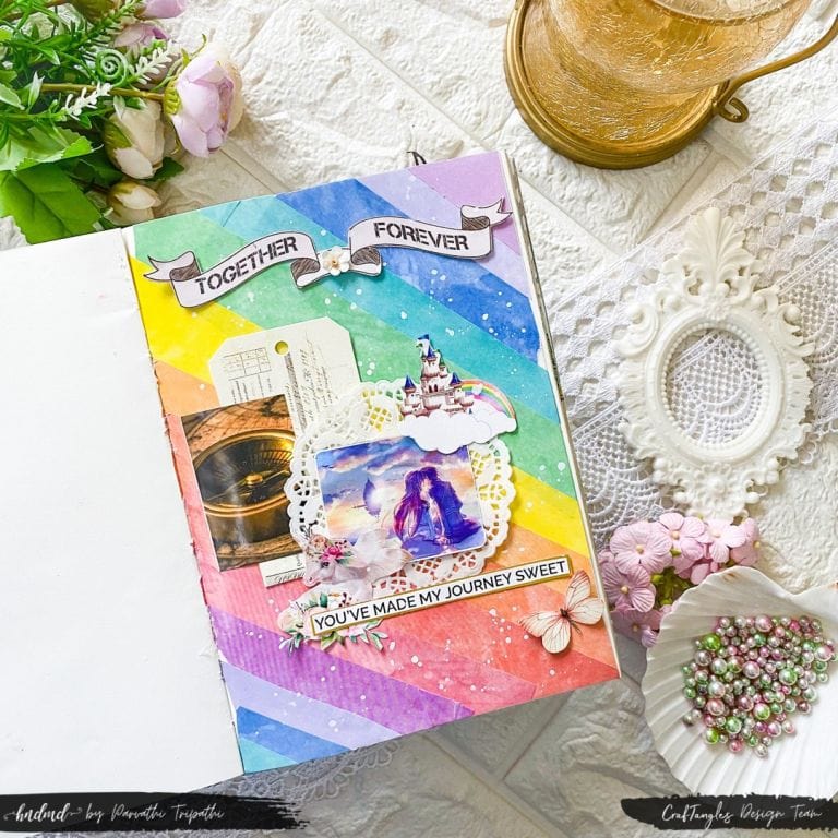 Rainbow Love Story - An Art Journal Page 1