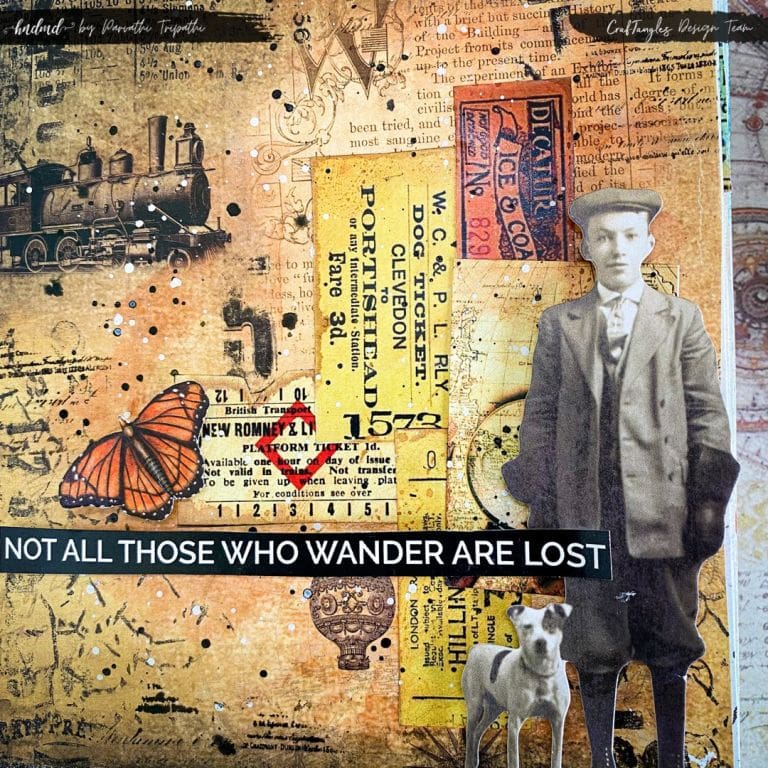 A Travel theme Masculine Art Journal Page  2