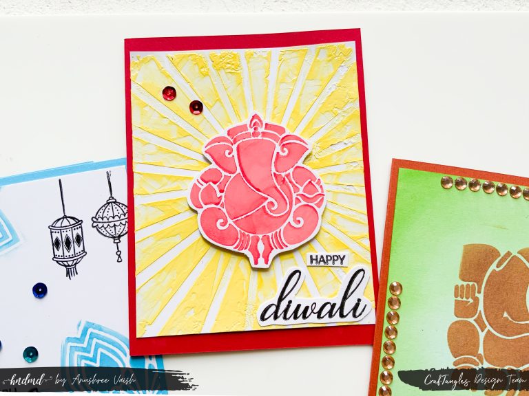 Awesome DIWALI Cards with Stencil Techniques 2 diwali cards