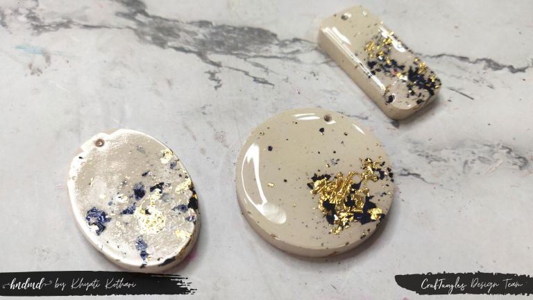 CrafTangles Art Cast with Gilding Flakes (Jesmonite Alternative) 3