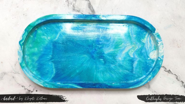 Marble Pour with Art Cast (Jesmonite Alternative) 2