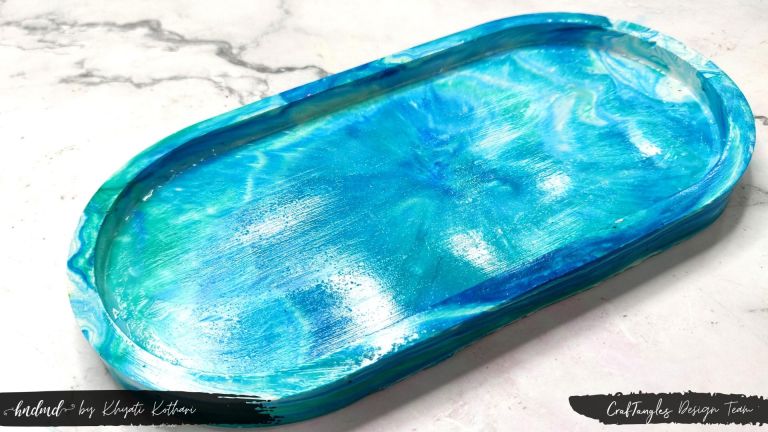 Marble Pour with Art Cast (Jesmonite Alternative) 3