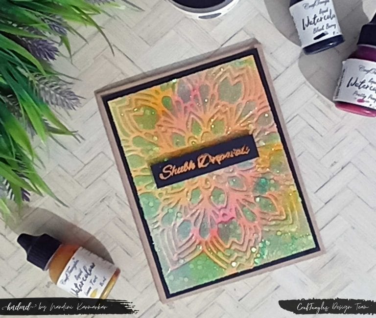 Festive Diwali Cards with Stencils & Texture Paste 3 Festive Diwali Cards with Stencils & Texture Paste 2