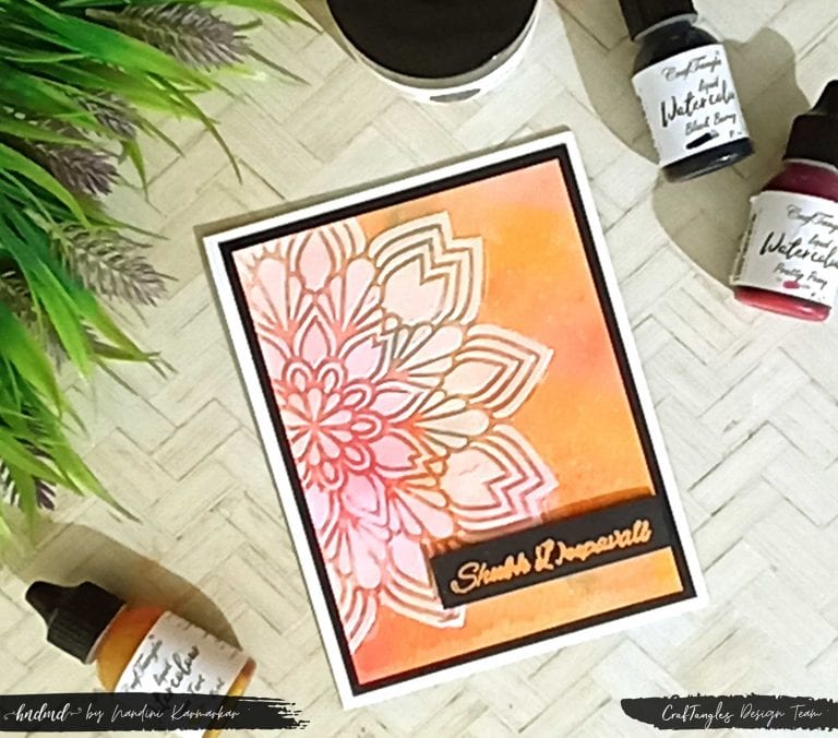 Festive Diwali Cards with Stencils & Texture Paste 2 diwali cards