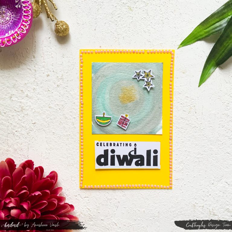 Beautiful Metallic Water Coloured Diwali Cards 2 diwali cards