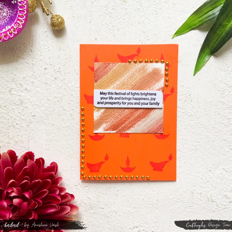 Beautiful Metallic Water Coloured Diwali Cards 4 diwali cards