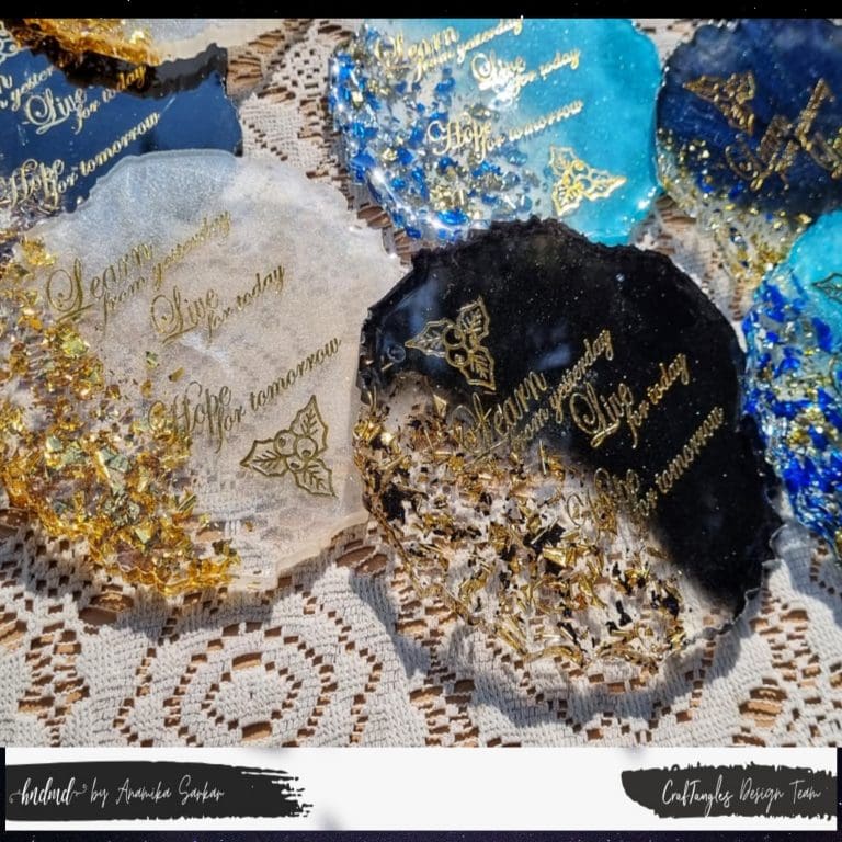 'Beautiful Wishes' Resin Coasters 2 'Beautiful Wishes' Resin Coasters 2