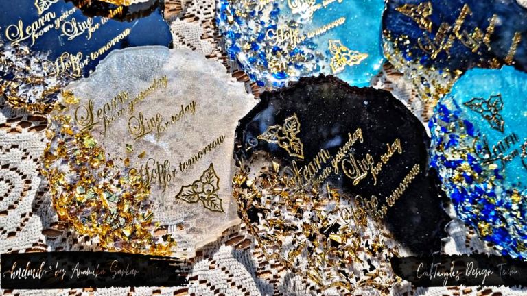 'Beautiful Wishes' Resin Coasters 3 'Beautiful Wishes' Resin Coasters 3