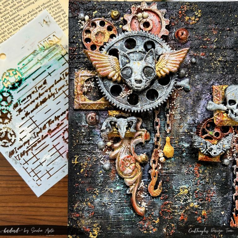 Mixed Media Canvas - Darkness 4 Mixed Media Canvas - Darkness 4