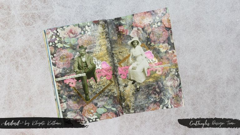 Art Journal page with Tissue Napkins 2 Art Journal page with Tissue Napkins 2