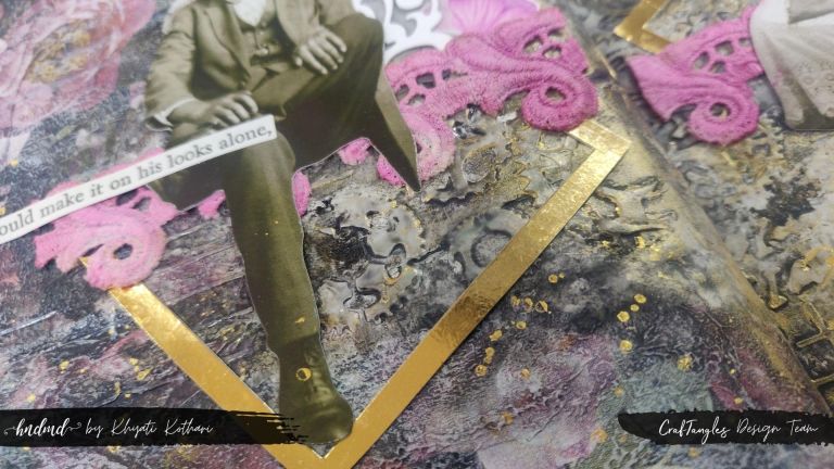 Art Journal page with Tissue Napkins 5 Art Journal page with Tissue Napkins 5