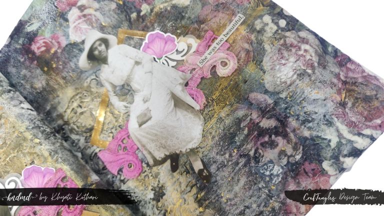Art Journal page with Tissue Napkins 7 Art Journal page with Tissue Napkins 7