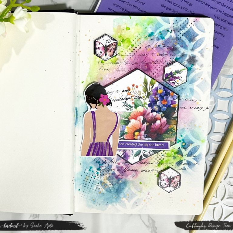 Art Journal Page : The life she loved 1 Art Journal Page : The life she loved 1