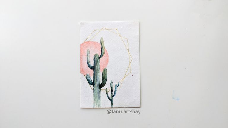 Cactus Watercolour Painting 1 Cactus Watercolour Painting 1
