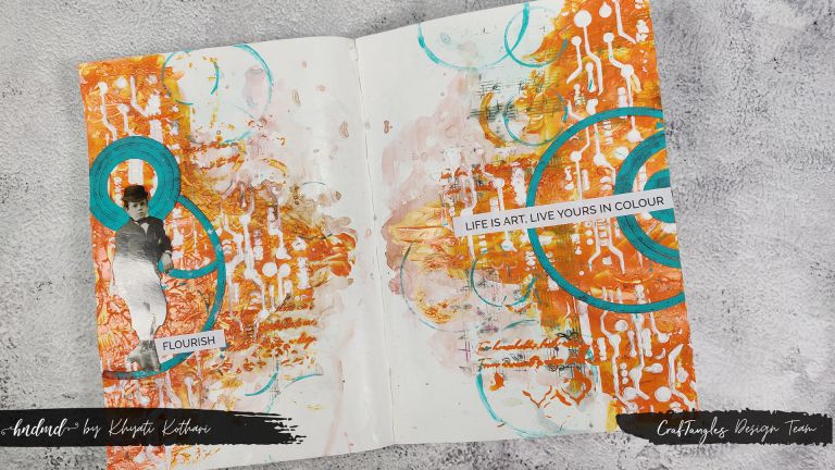 Art Journal Layout with Chalk Paints 1 Art Journal Layout with Chalk Paints 1