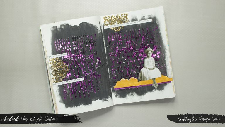 Art Journal layout with foils 1 Art Journal layout with foils 1
