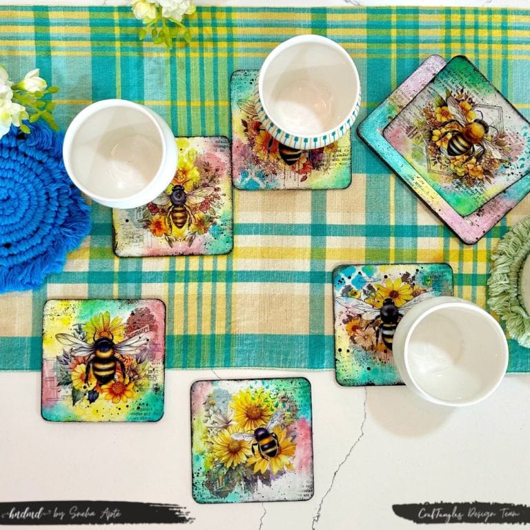 DIY decoupage Coasters 5 DIY decoupage Coasters 5