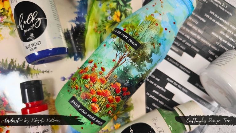 How to Decoupage on Glass Bottle 3