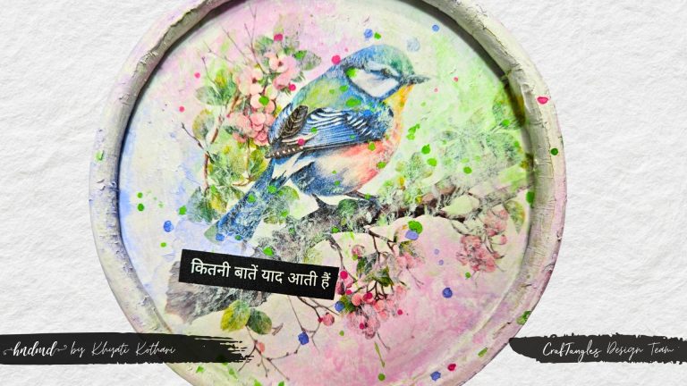 Recycle box with Decoupage - Floral 2 Recycle box with Decoupage - Floral 2