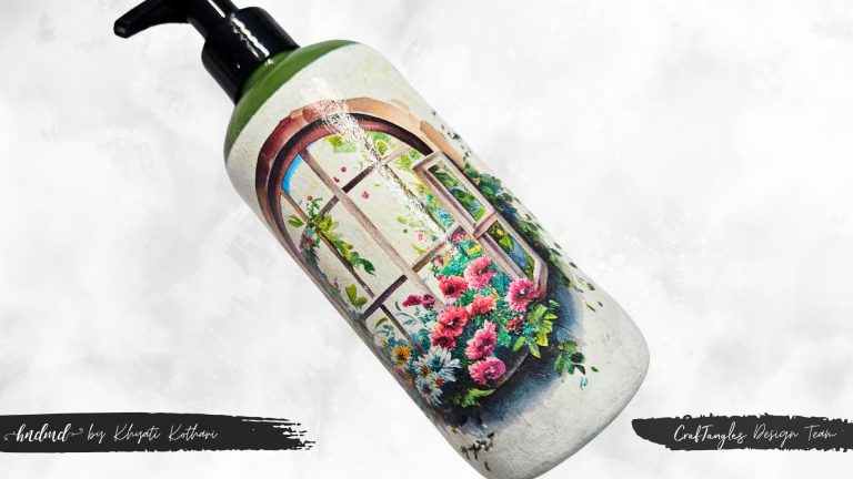 How to decoupage on plastic bottle 2 How to decoupage on plastic bottle 2