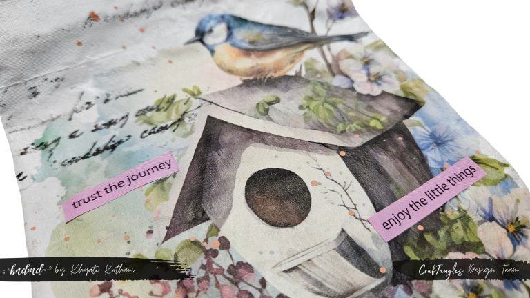 How to Decoupage on Cloth Pouch 4