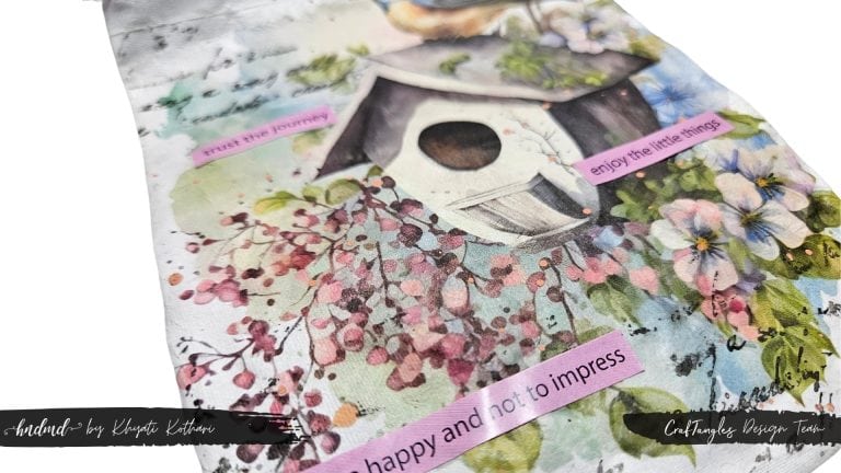 How to Decoupage on Cloth Pouch 5