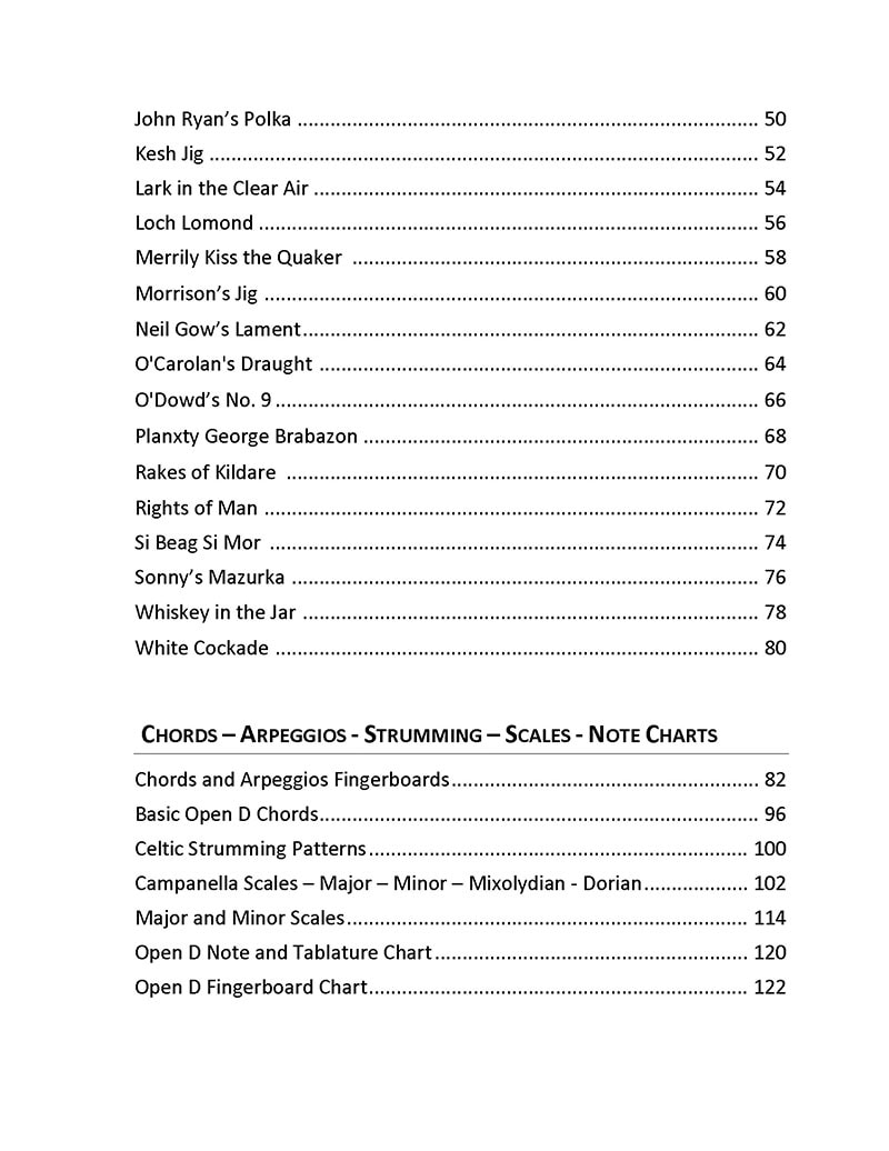 Celtic-Flatpicking-Open-D-Guitar-Tuning-Contents-2