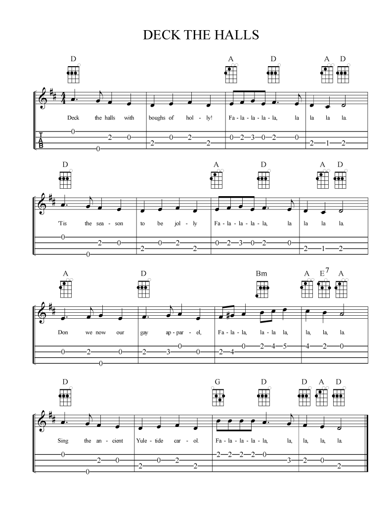 Ukulele-Christmas-Songbook-Deck-the-Halls-Ukulele-Tab-Chords