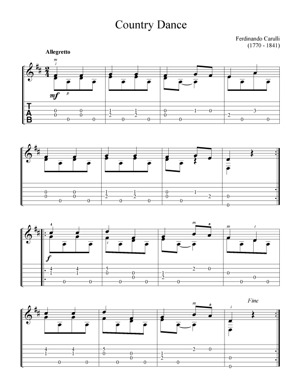 Classical-Guitar-In-Open-D-Carulli-Country-Dance