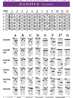 OPEN D (DADF#AD) Guitar Chords