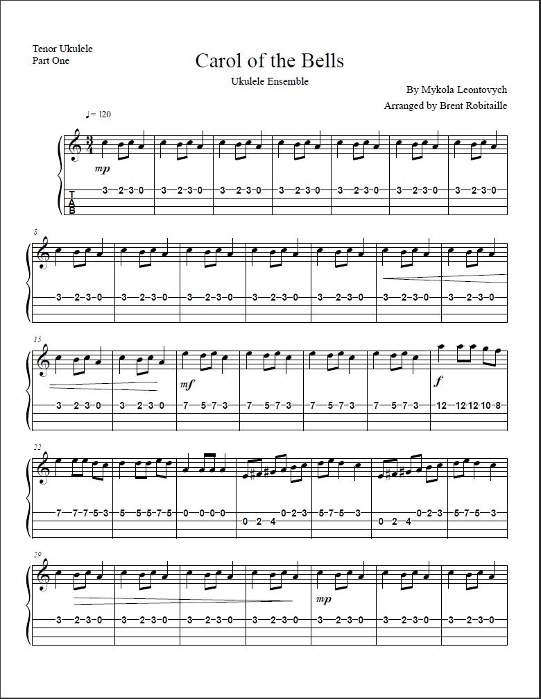 Carol of the bells - Uke 1