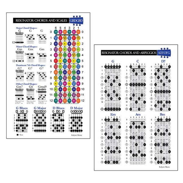Resonator Dobro Chord Scale Poster Set