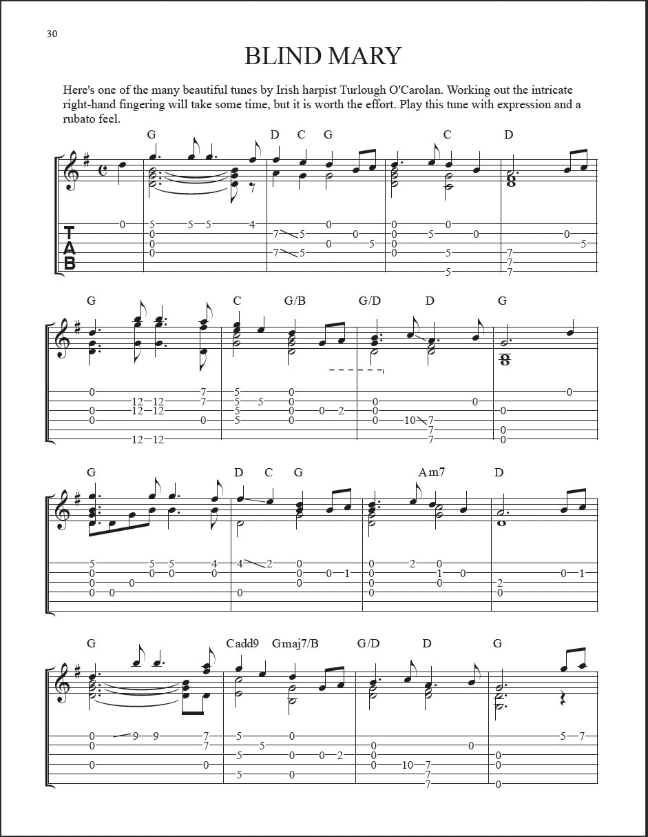 Resonator Celtic Guitar Book - Blind Mary