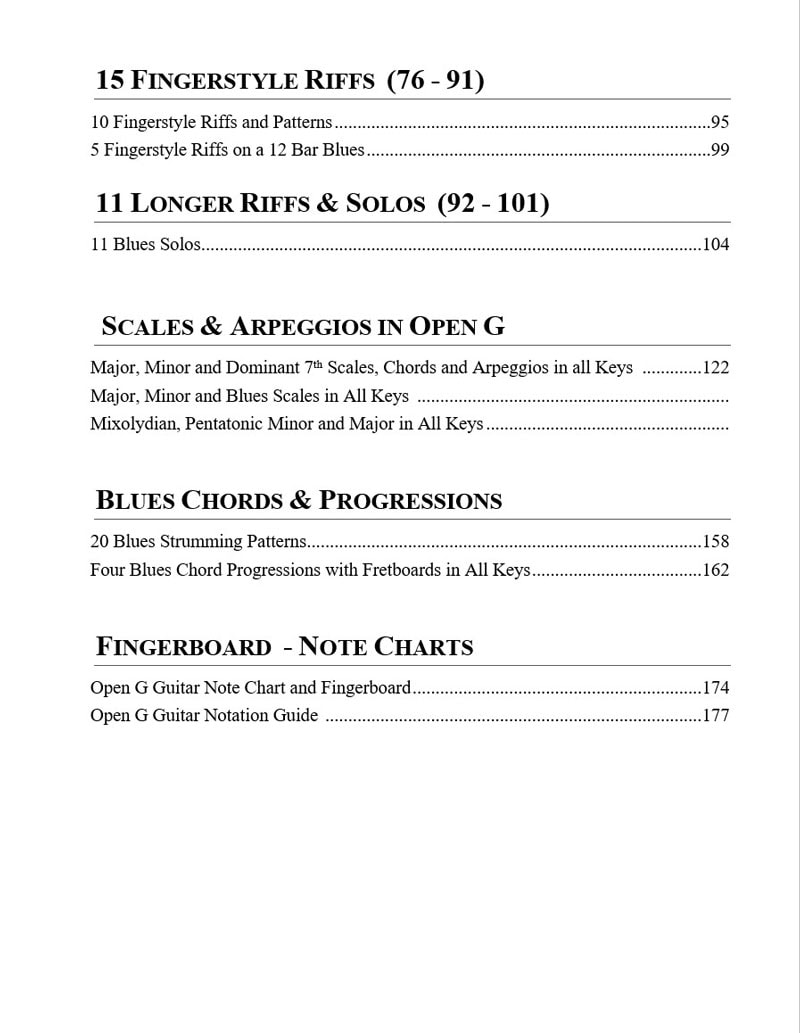 101-Blues-Riffs-Open-G-Tuning---Contents-2
