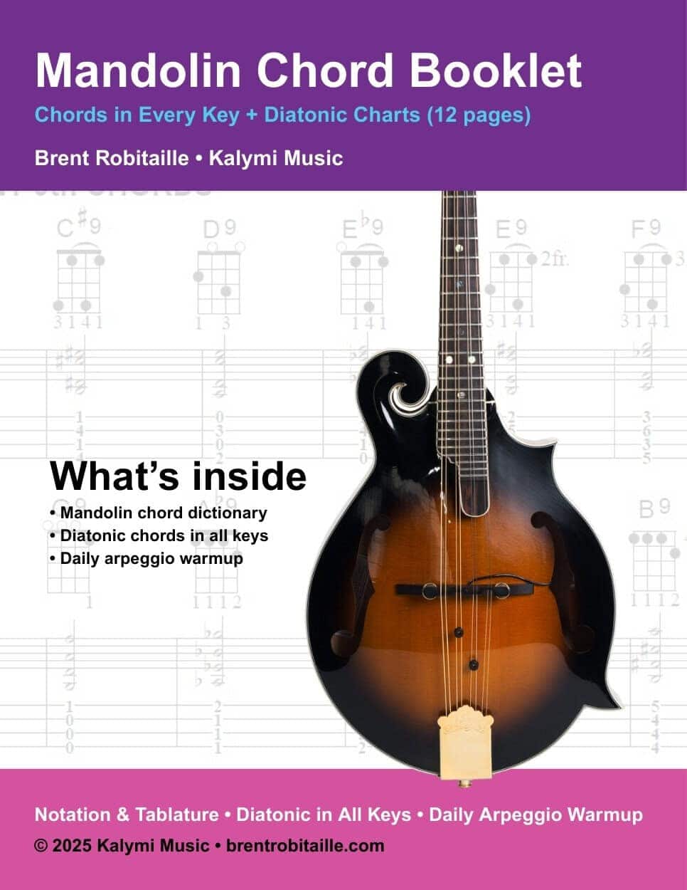 Mandolin Bonus Chord Booklet — Cover Preview
