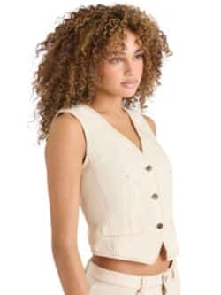 bb dakota by steve madden micky vest in oatmeal